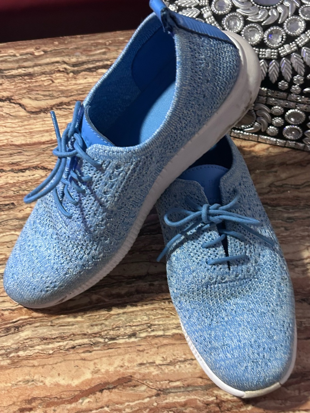 Cole Haan ZERØGRAND Women's 
Stitchlite Blue Knit Oxford
Sneakers